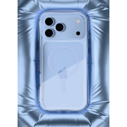 Чехол защитный VLP Bubble Case для iPhone 18 Pro Max, голубой